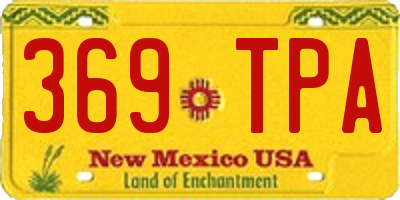 NM license plate 369TPA