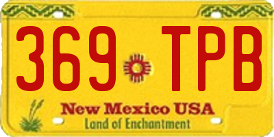 NM license plate 369TPB