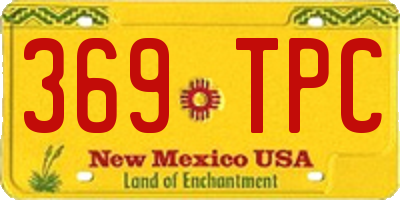 NM license plate 369TPC