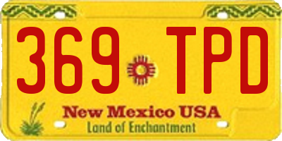 NM license plate 369TPD