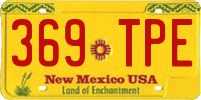 NM license plate 369TPE