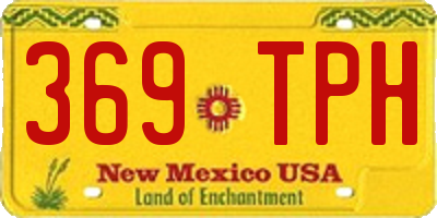 NM license plate 369TPH