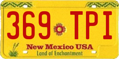 NM license plate 369TPI