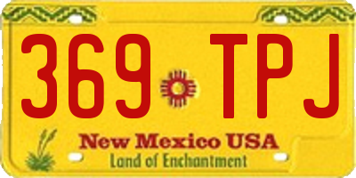 NM license plate 369TPJ