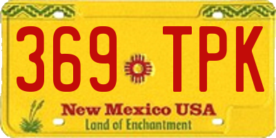 NM license plate 369TPK