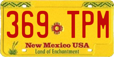 NM license plate 369TPM
