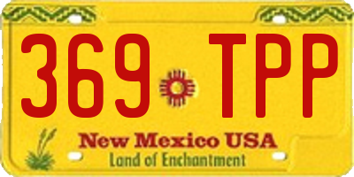 NM license plate 369TPP