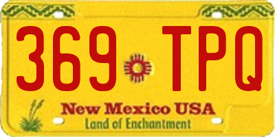 NM license plate 369TPQ