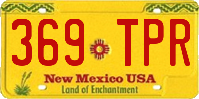 NM license plate 369TPR