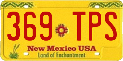 NM license plate 369TPS
