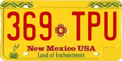 NM license plate 369TPU
