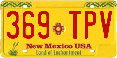 NM license plate 369TPV