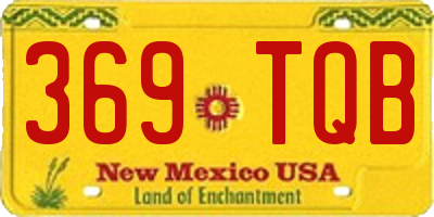 NM license plate 369TQB