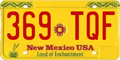 NM license plate 369TQF