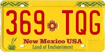 NM license plate 369TQG