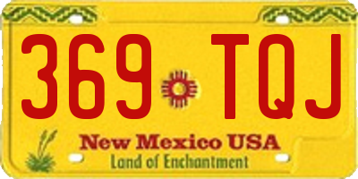 NM license plate 369TQJ