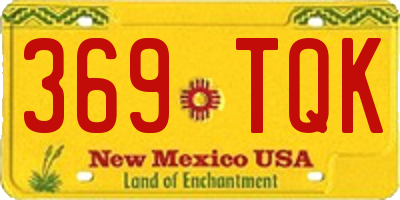 NM license plate 369TQK