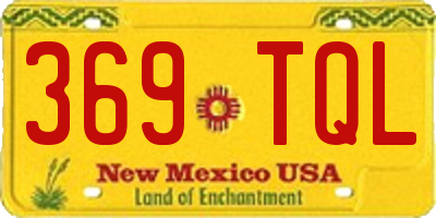 NM license plate 369TQL