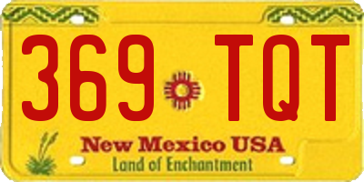 NM license plate 369TQT