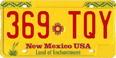 NM license plate 369TQY
