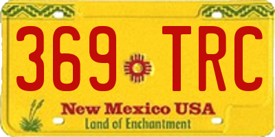 NM license plate 369TRC