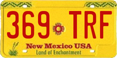NM license plate 369TRF