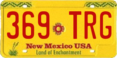 NM license plate 369TRG