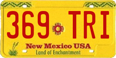 NM license plate 369TRI