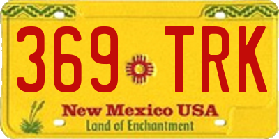 NM license plate 369TRK