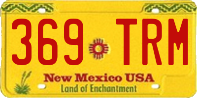 NM license plate 369TRM