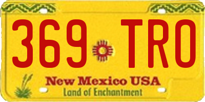 NM license plate 369TRO