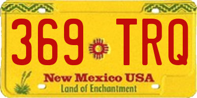 NM license plate 369TRQ