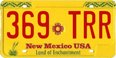 NM license plate 369TRR
