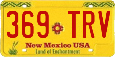 NM license plate 369TRV