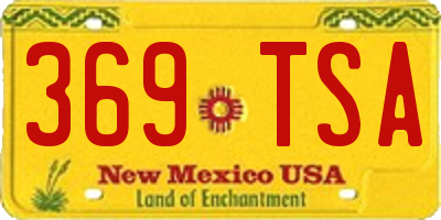 NM license plate 369TSA
