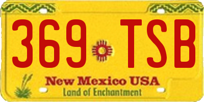 NM license plate 369TSB