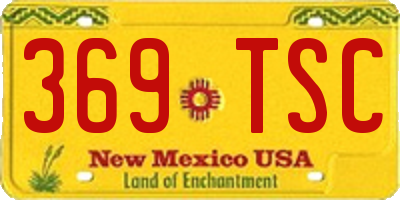 NM license plate 369TSC