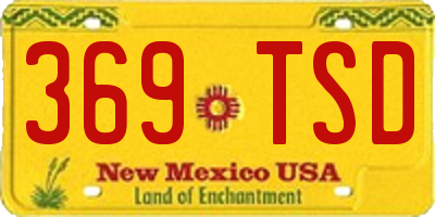 NM license plate 369TSD