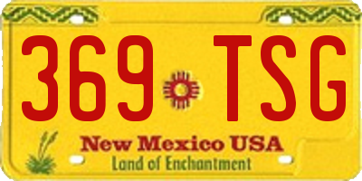 NM license plate 369TSG