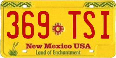 NM license plate 369TSI