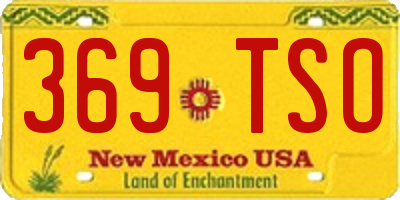 NM license plate 369TSO