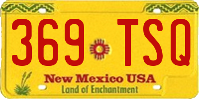 NM license plate 369TSQ