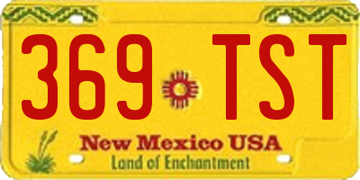 NM license plate 369TST