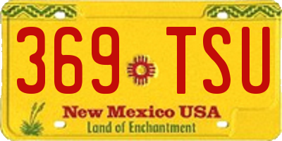 NM license plate 369TSU