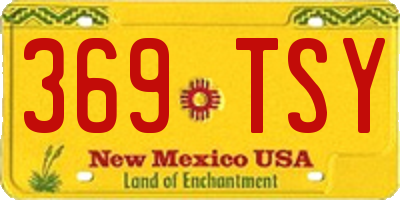 NM license plate 369TSY