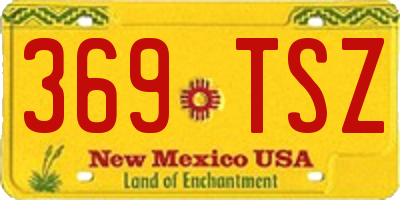 NM license plate 369TSZ