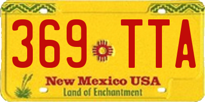 NM license plate 369TTA