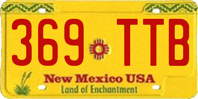 NM license plate 369TTB