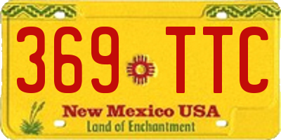 NM license plate 369TTC
