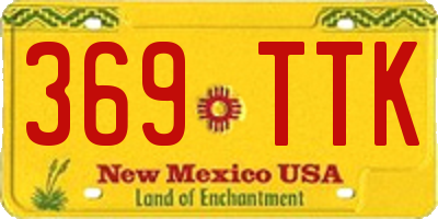 NM license plate 369TTK